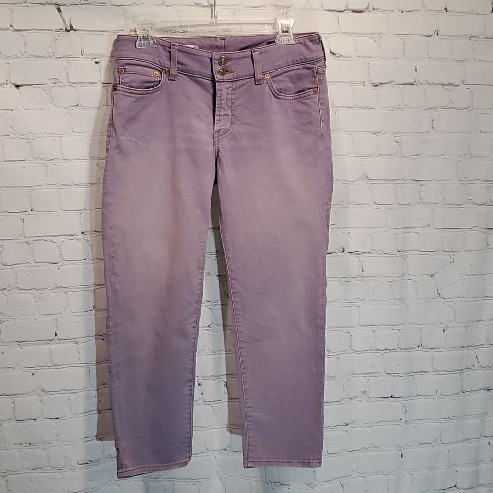 Red Engine vintage original denim purple viper fit capris